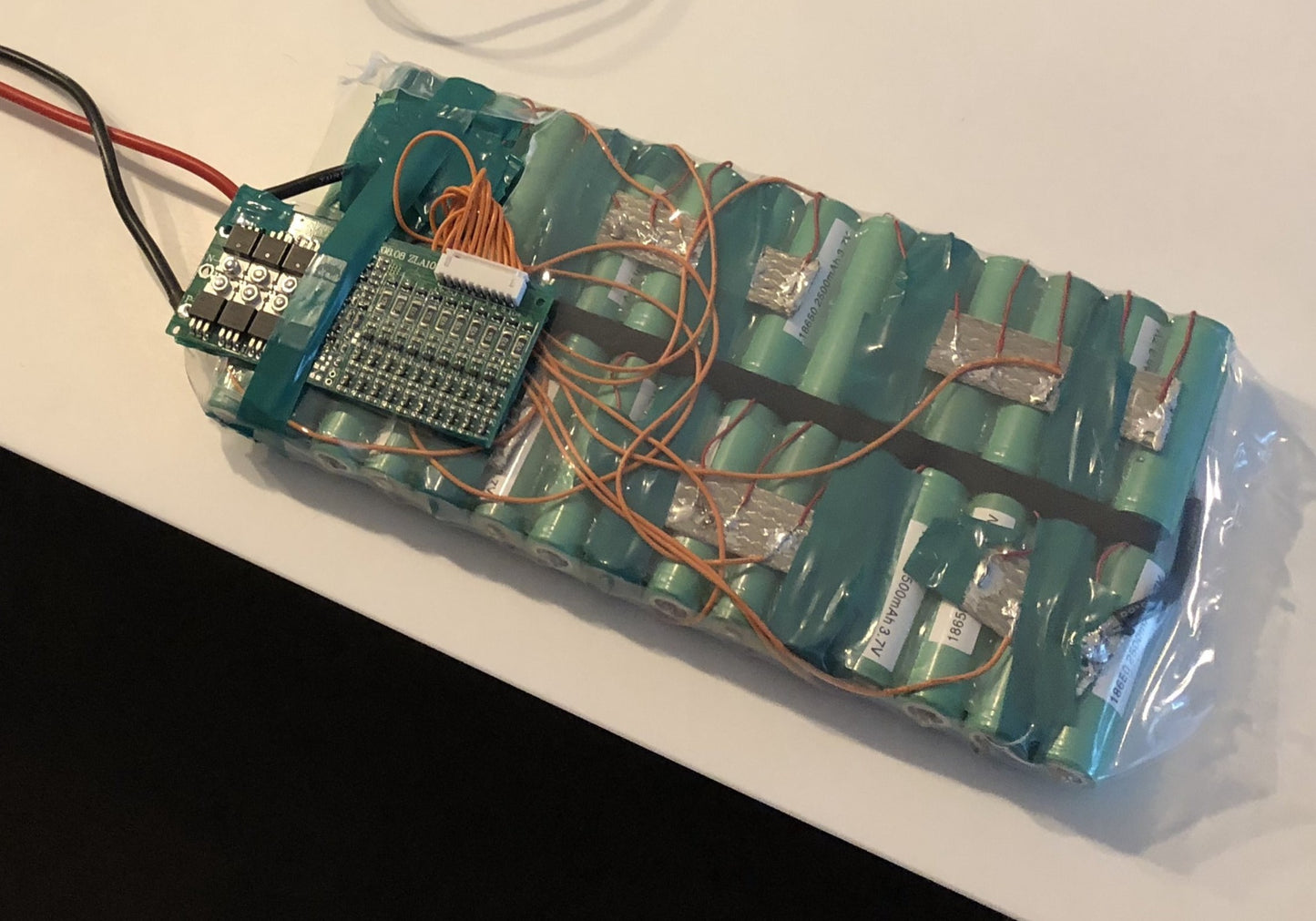 Hand-built 18650 battery-